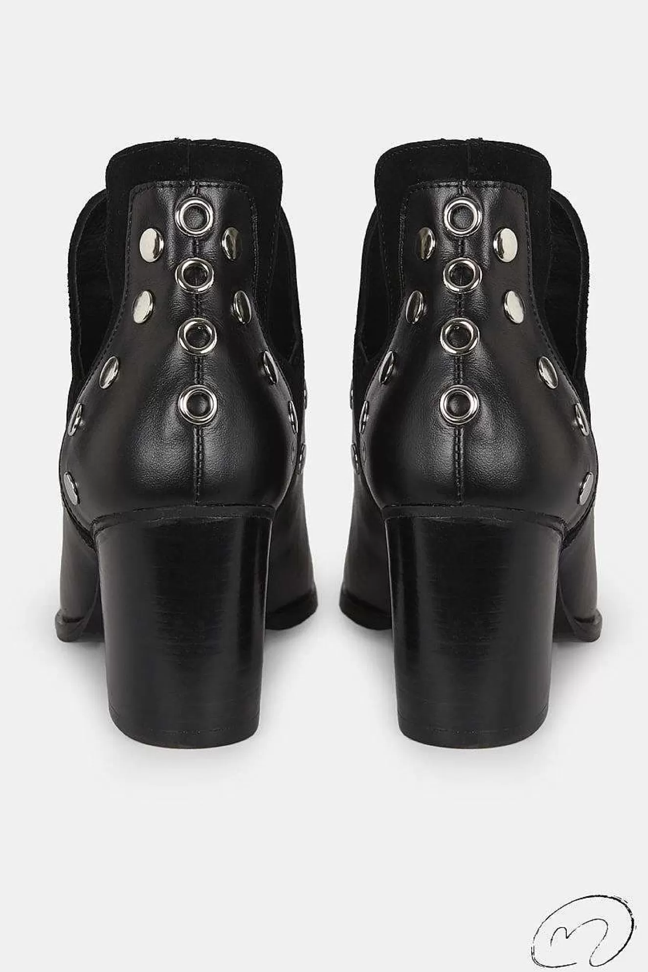 Mujer MICUIR Punky Boots Negras Con Tacón 7Cm